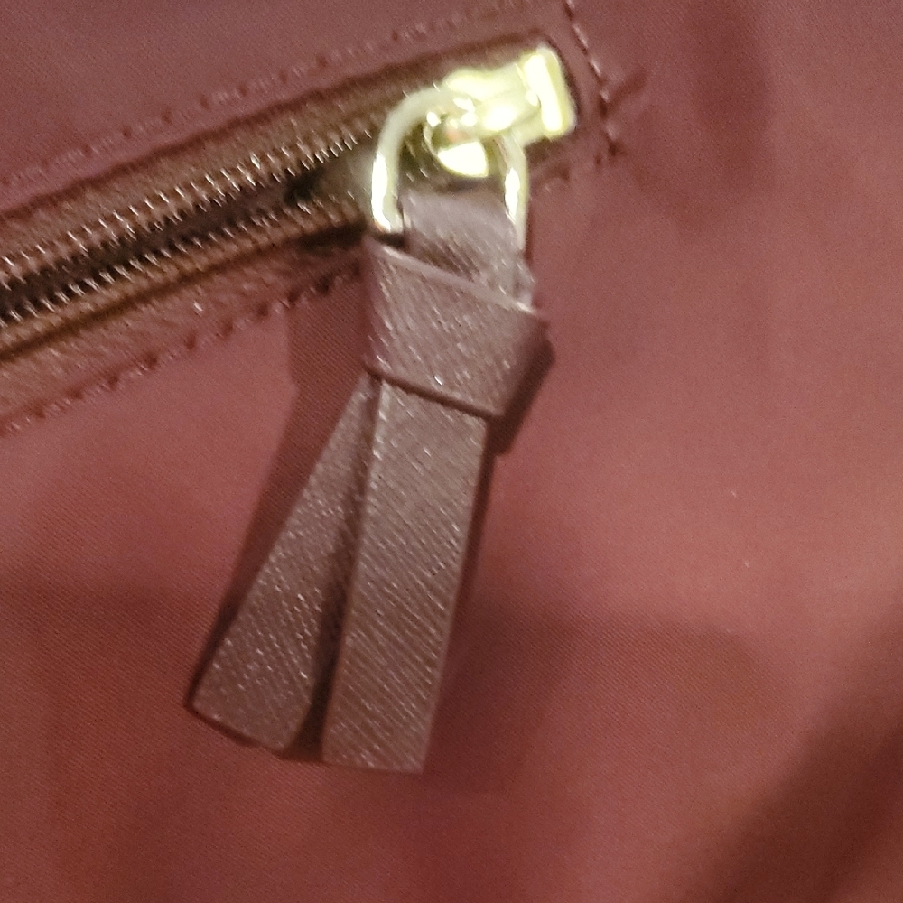 Tory Burch Burgandy Nylon Backpack - Picture 2 of 12